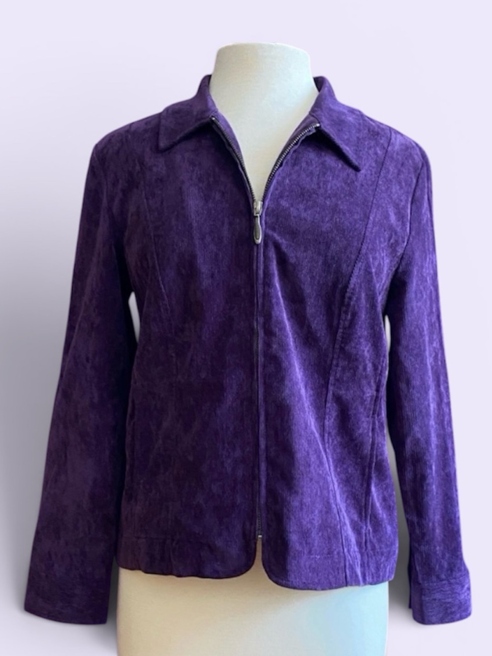 Vintage 90s Christopher & Banks Purple Corduroy Blazer. Size P/M.